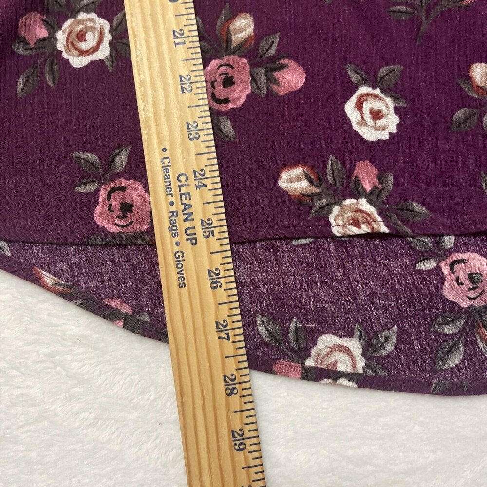 Womens Size XL Monday Fun Floral 3/4 Sleeve Pullover Blouse Tunic - Picture 11 of 12